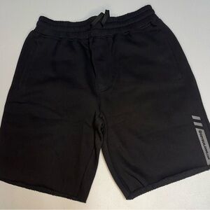 Bodybuilding Black Jogger Distressed Hem Shorts NWOT